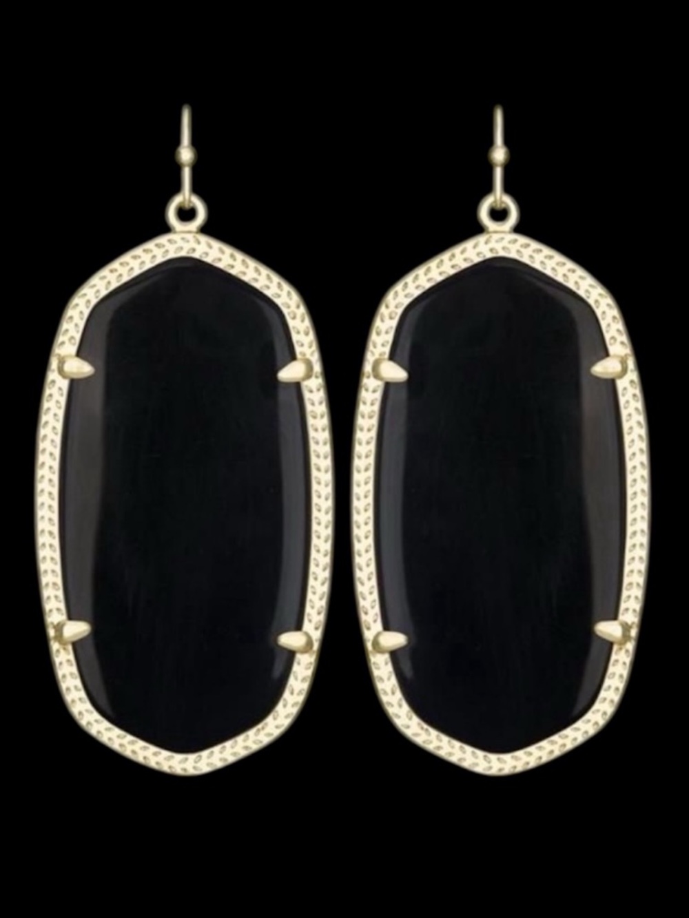 Kendra Scott Danielle Gold Earrings in Black Onyx